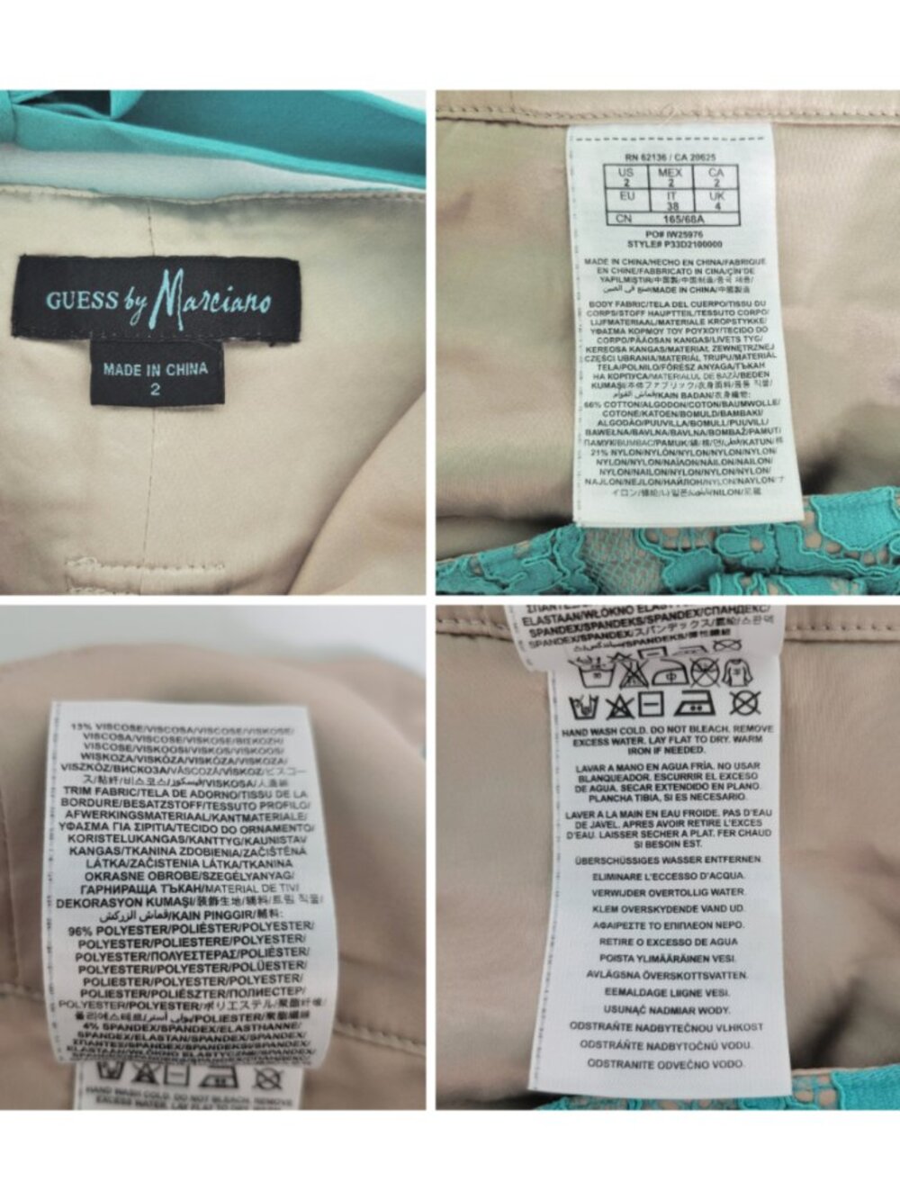 Guess by Marciano Boho Festival Soft Girl High Waisted Lace Belted Pockets Short - Picture 10 of 11